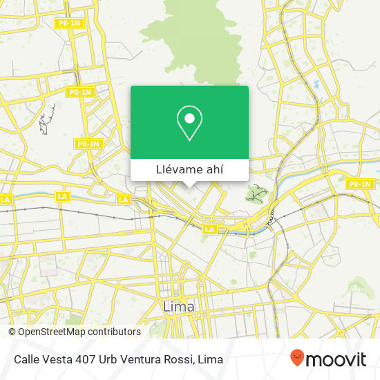 Mapa de Calle Vesta 407   Urb  Ventura Rossi