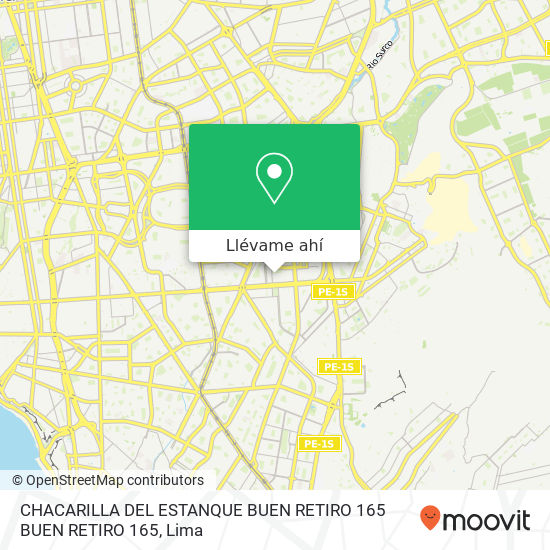 Mapa de CHACARILLA DEL ESTANQUE  BUEN RETIRO 165 BUEN RETIRO 165
