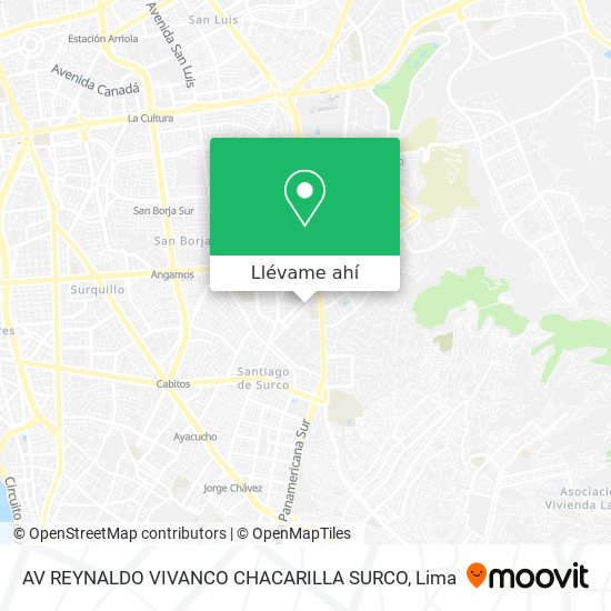Mapa de AV REYNALDO VIVANCO   CHACARILLA   SURCO