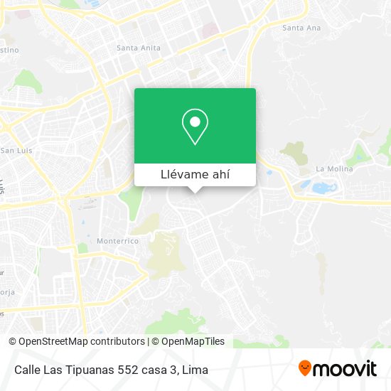 Mapa de Calle Las Tipuanas 552 casa 3