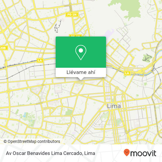 Mapa de Av  Oscar Benavides  Lima Cercado