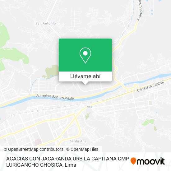 Mapa de ACACIAS CON JACARANDA URB LA CAPITANA CMP LURIGANCHO CHOSICA