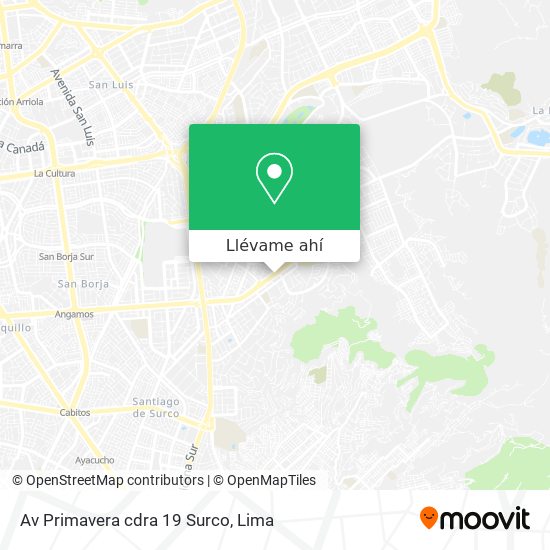 Mapa de Av  Primavera  cdra 19    Surco