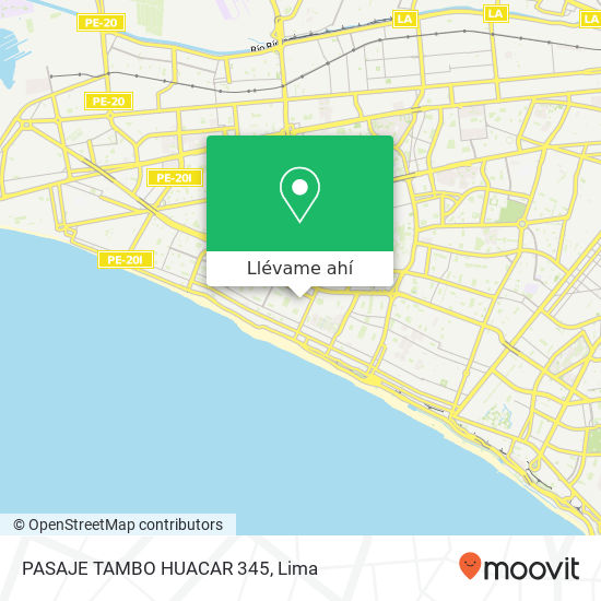 Mapa de PASAJE TAMBO HUACAR 345