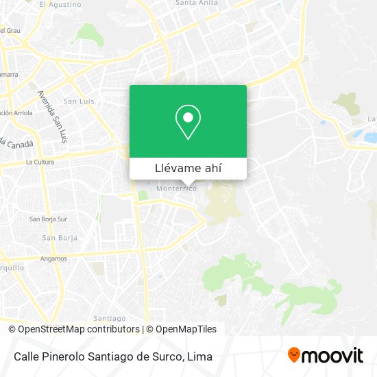 Mapa de Calle Pinerolo Santiago de Surco
