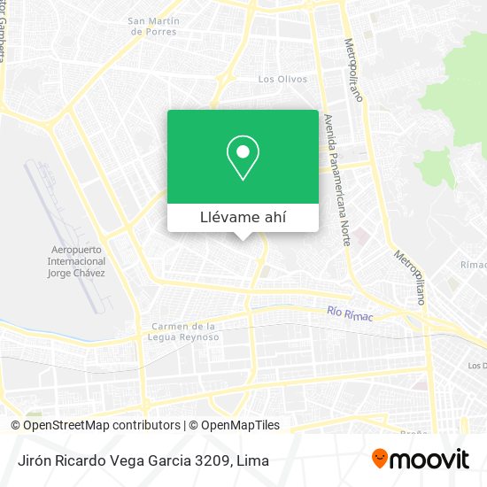 Mapa de Jirón Ricardo Vega Garcia 3209