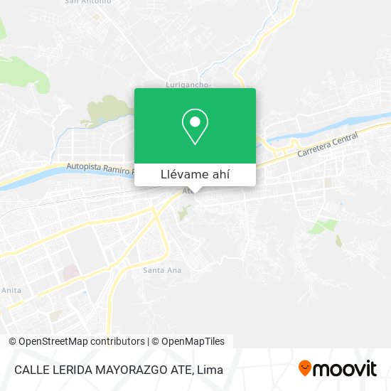 Mapa de CALLE LERIDA  MAYORAZGO  ATE