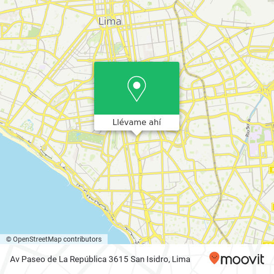 Mapa de Av  Paseo de La República 3615 San Isidro
