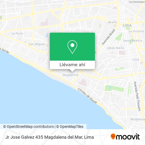 Mapa de Jr  Jose Galvez 435   Magdalena del Mar