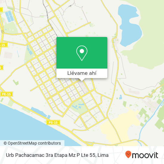 Mapa de Urb Pachacamac 3ra Etapa Mz P Lte 55