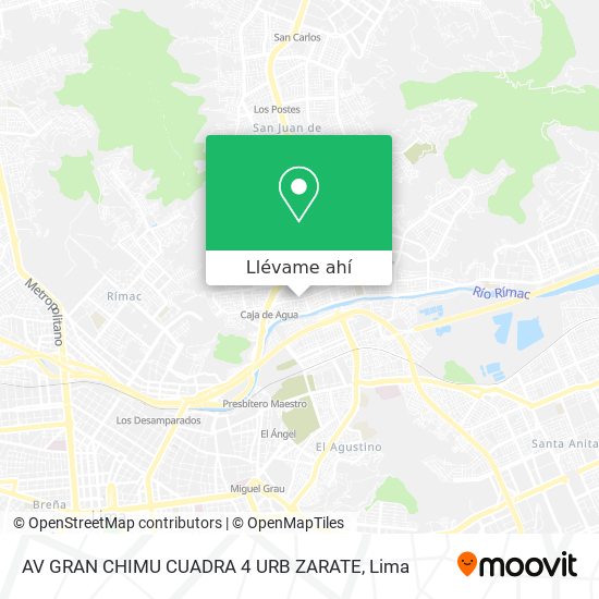 Mapa de AV GRAN CHIMU CUADRA 4  URB  ZARATE