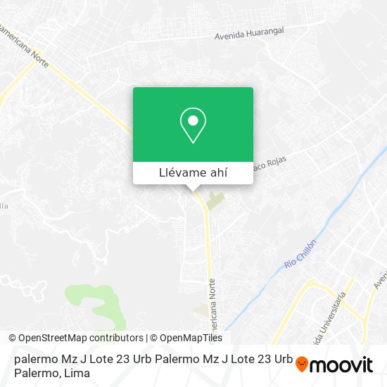 Mapa de palermo  Mz J Lote 23 Urb  Palermo Mz J Lote 23 Urb  Palermo