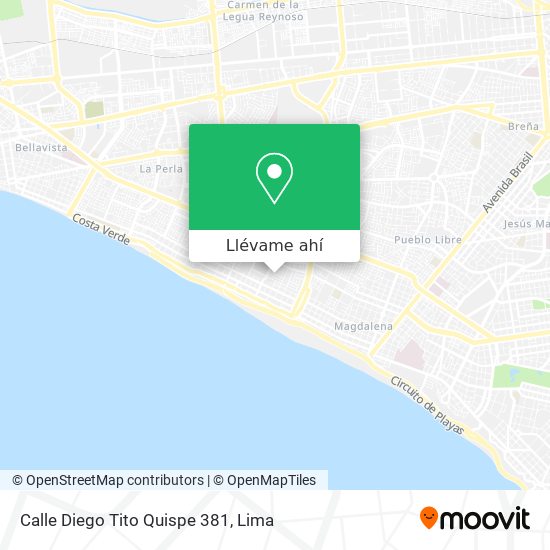 Mapa de Calle Diego Tito Quispe 381