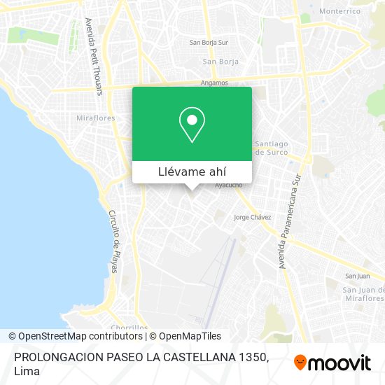 Mapa de PROLONGACION PASEO LA CASTELLANA 1350