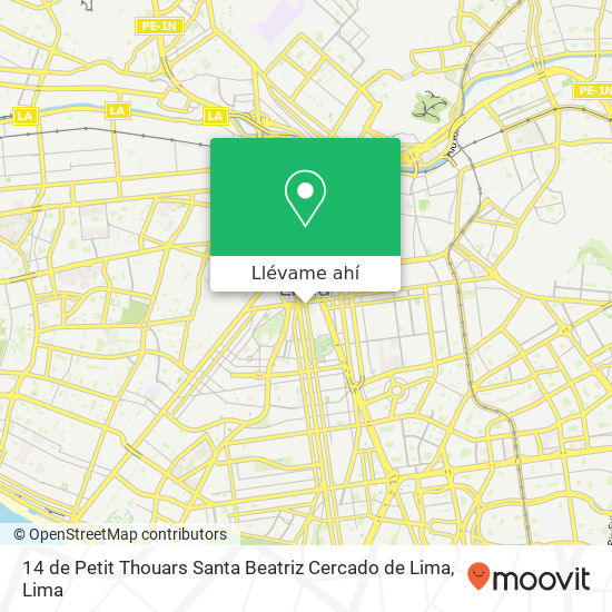 Mapa de 14 de Petit Thouars Santa Beatriz Cercado de Lima