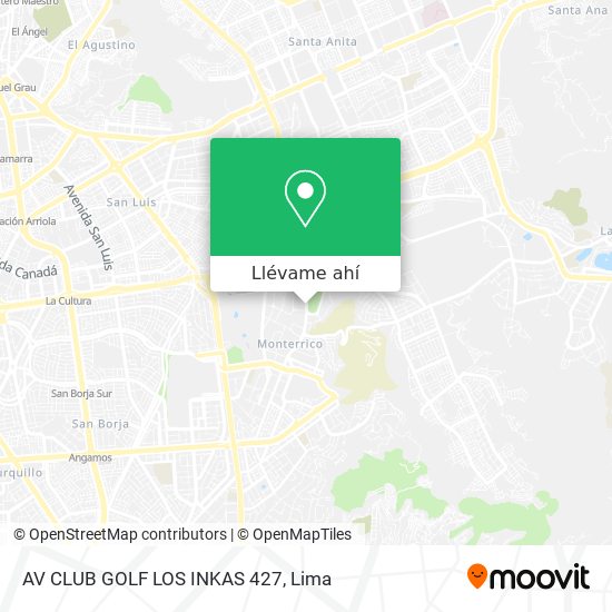 Mapa de AV  CLUB GOLF LOS INKAS 427