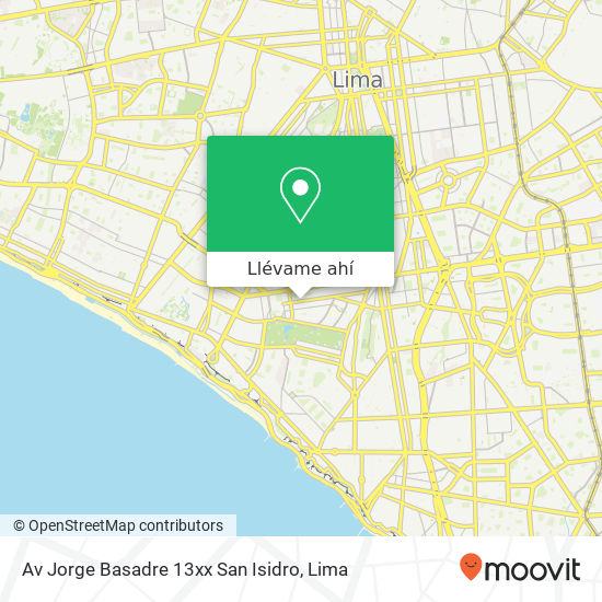 Mapa de Av  Jorge Basadre 13xx  San Isidro