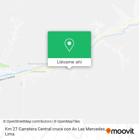 Mapa de Km  27 Carretera Central cruce con Av  Las Mercedes