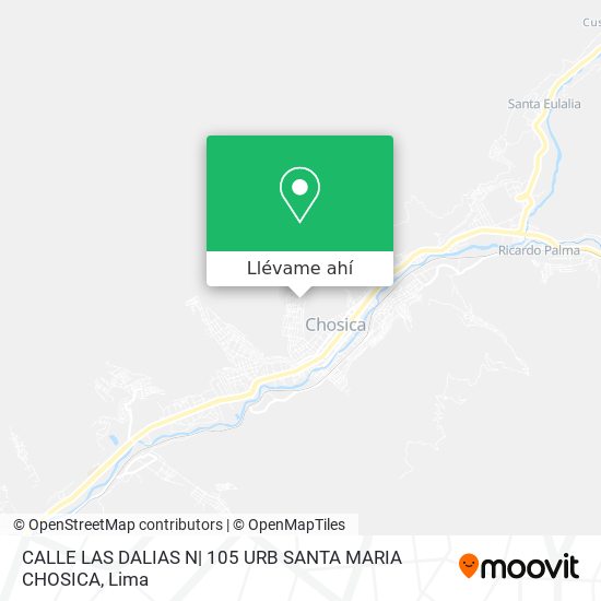 Mapa de CALLE LAS DALIAS N| 105 URB  SANTA MARIA   CHOSICA