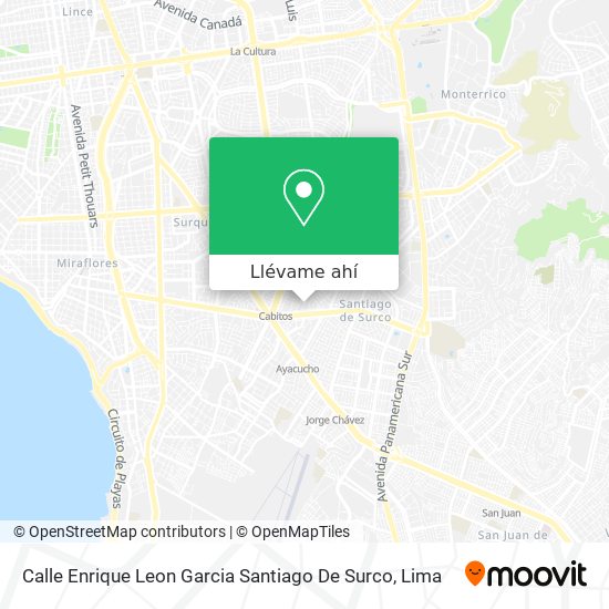 Mapa de Calle Enrique Leon Garcia Santiago De Surco