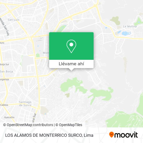 Mapa de LOS ALAMOS DE MONTERRICO  SURCO