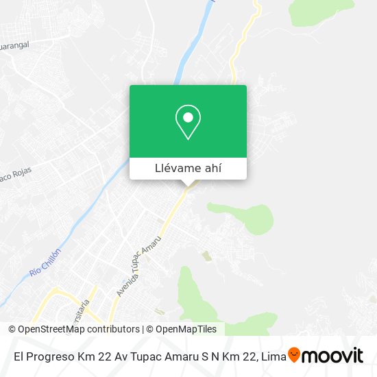 Mapa de El Progreso Km  22  Av  Tupac Amaru S N Km  22