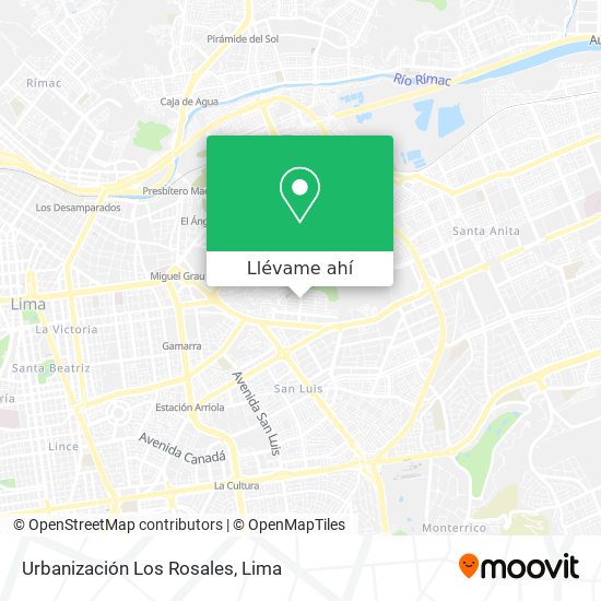 Mapa de Urbanización Los Rosales