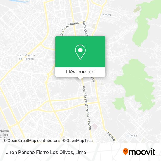 Mapa de Jirón Pancho Fierro  Los Olivos