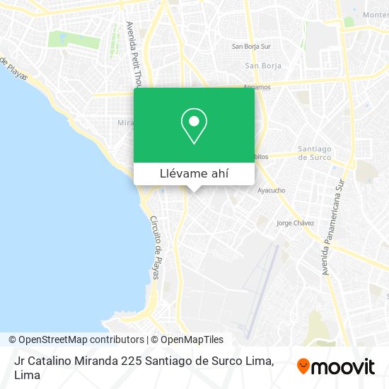 Mapa de Jr Catalino Miranda 225  Santiago de Surco  Lima