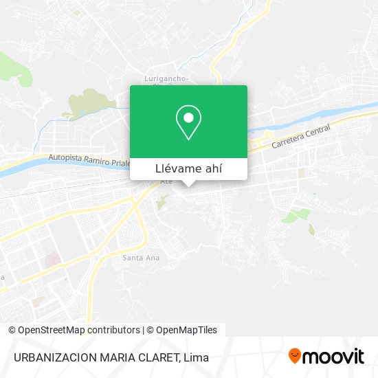 Mapa de URBANIZACION  MARIA CLARET