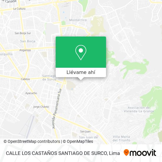 Mapa de CALLE LOS CASTAÑOS   SANTIAGO DE SURCO