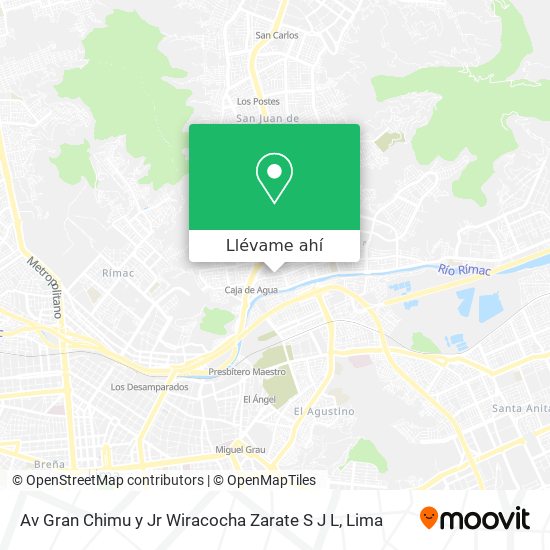 Mapa de Av  Gran Chimu y Jr  Wiracocha  Zarate  S J L