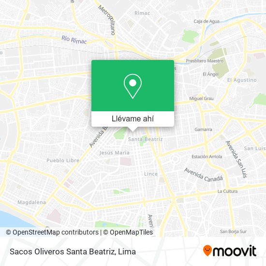 Mapa de Sacos Oliveros  Santa Beatriz