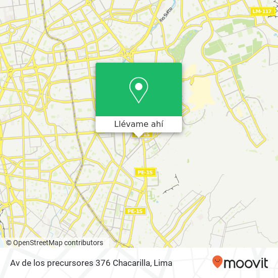Mapa de Av  de los precursores 376 Chacarilla