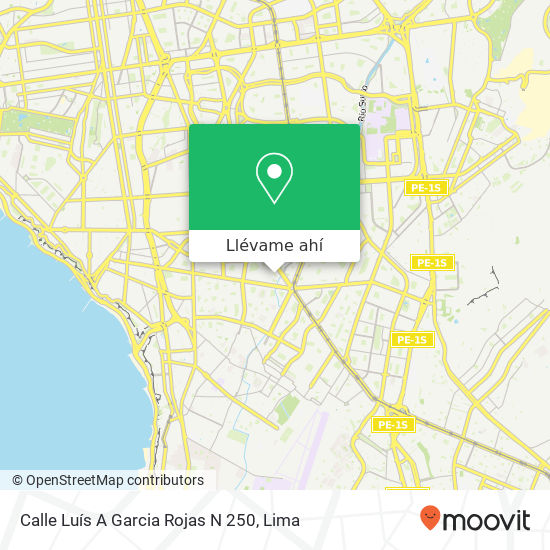 Mapa de Calle  Luís A  Garcia Rojas N  250