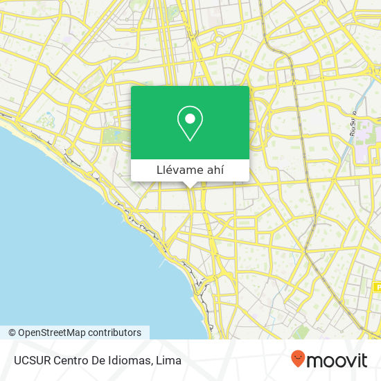 Mapa de UCSUR Centro De Idiomas
