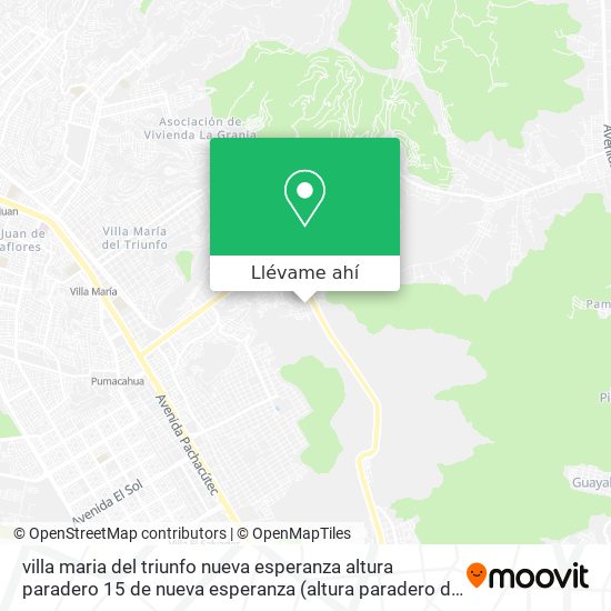 Mapa de villa maria del triunfo nueva esperanza altura paradero 15 de nueva esperanza