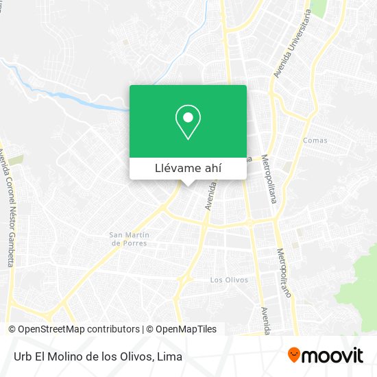 Mapa de Urb  El Molino de los Olivos