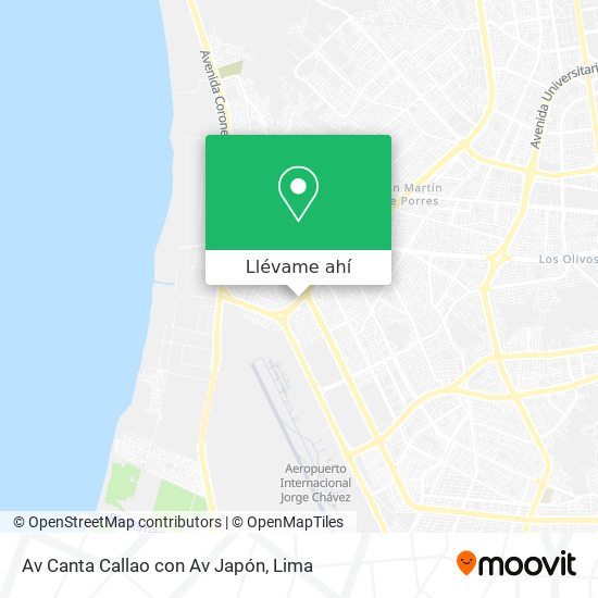 Mapa de Av  Canta Callao con Av  Japón