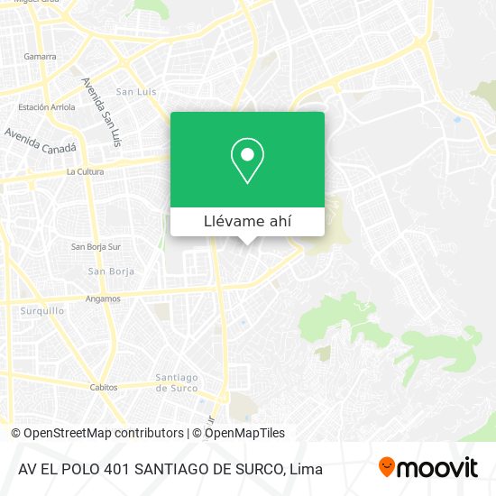 Mapa de AV  EL POLO 401  SANTIAGO DE SURCO
