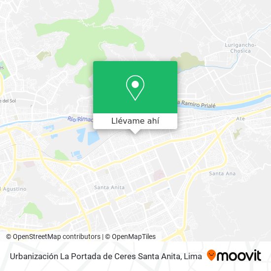 Mapa de Urbanización La Portada de Ceres  Santa Anita