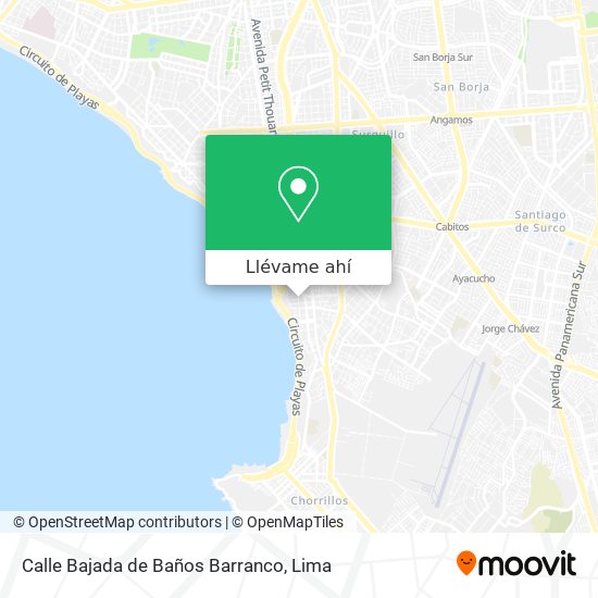 Mapa de Calle Bajada de Baños   Barranco
