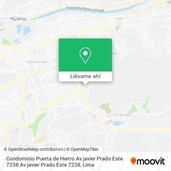 Mapa de Condominio Puerta de Hierro  Av javier Prado Este 7238  Av javier Prado Este 7238