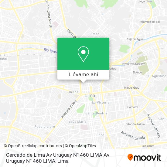 Mapa de Cercado de Lima  Av  Uruguay N° 460 LIMA Av  Uruguay N° 460 LIMA