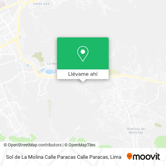 Mapa de Sol de La Molina  Calle Paracas Calle Paracas