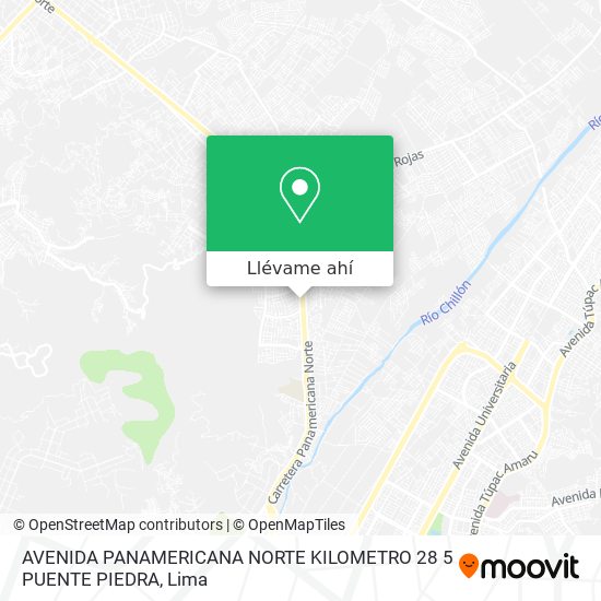 Mapa de AVENIDA PANAMERICANA NORTE KILOMETRO 28 5 PUENTE PIEDRA