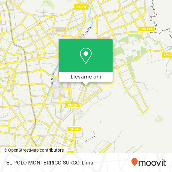 Mapa de EL POLO   MONTERRICO  SURCO