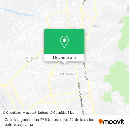 Mapa de Calle las guirnaldas 775 (altura cdra 42 de la av las palmeras)