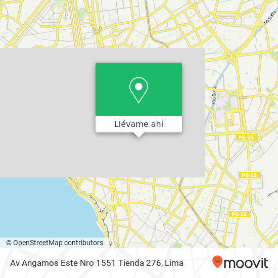 Mapa de Av  Angamos Este Nro  1551 Tienda 276