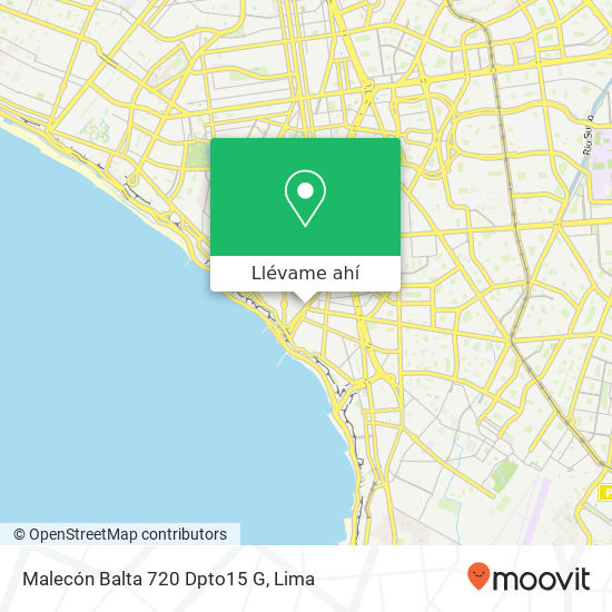 Mapa de Malecón Balta 720  Dpto15 G